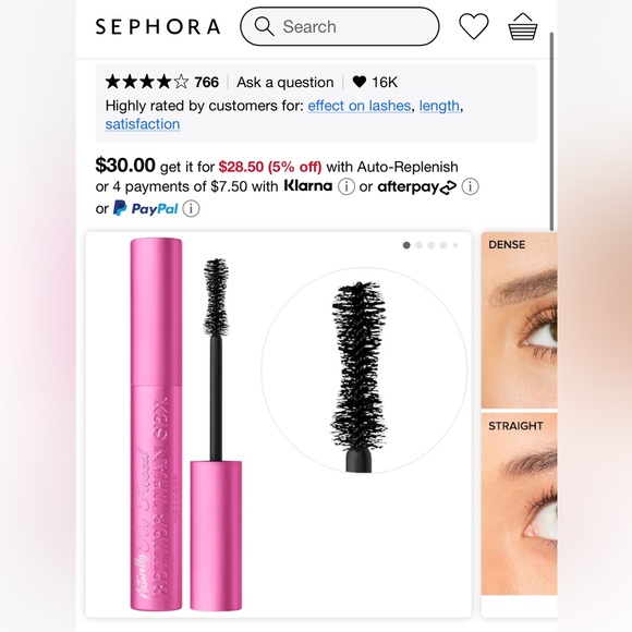 Too Faced Naturally Better Than Mascara Safe For Sensitive Eyes - Picture 4 of 4